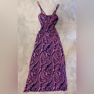Boutique floral smocked waist maxi